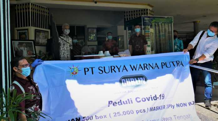 PT. SWP Berikan Bantuan 25 Ribu Masker Untuk Provinsi Jawa Tengah Bantuan masker PT.SWP