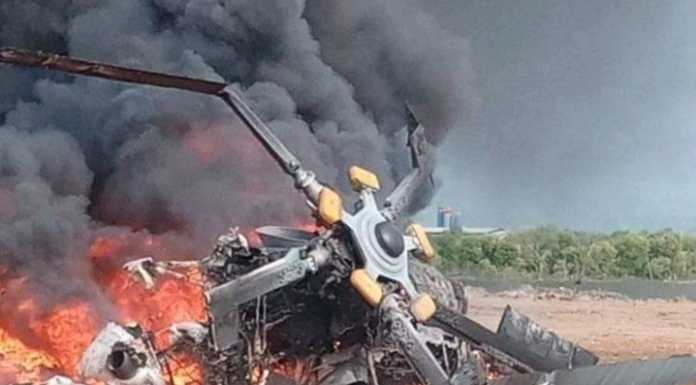 Helikopter Jatuh di Kendal